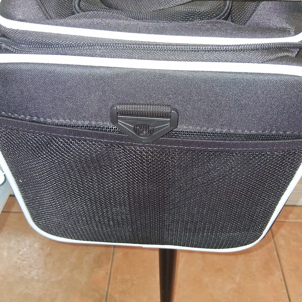 Black Pet Travel Carrier with White Trim NEW
